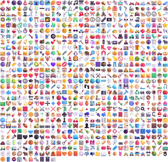 Training dataset of 850 Microsoft Emojis