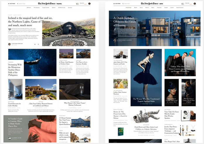 NYT redesign concept. Media is funded by advertising, but I don’t see it in this design.